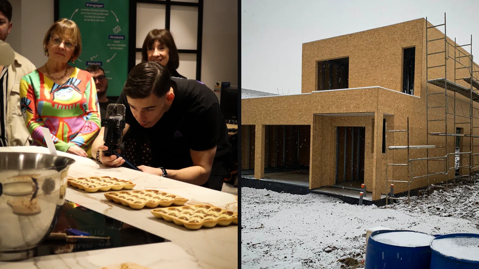 Un événement chez Ixina Longwy et une maison en ossature bois, deux exemples de photos nettes et récentes